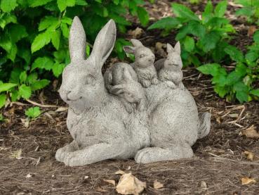 Zauberhafte Hasengruppe, 34 cm - Frühlings- und Osterdeko